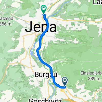 Paul-Schneider-Straße, Jena nach Dornburger Straße, Jena