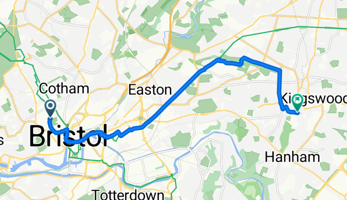 Tyndall Avenue, Bristol to Woodside Road, Bristol