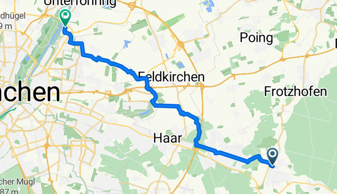 The best Route to Unterföhring