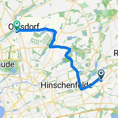 Tonndorfer Hauptstraße, Hamburg nach Alsterdorfer Straße, Hamburg