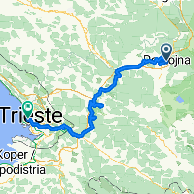 Ljubljanska cesta to Piazza del Barbacan