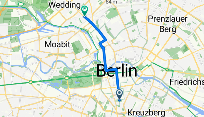 Hedemannstraße, Berlin to Müllerstraße, Berlin