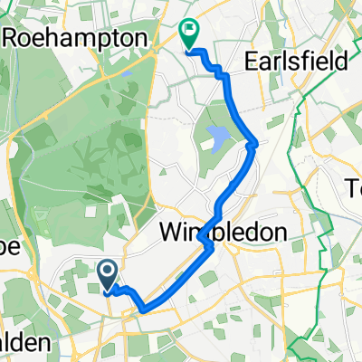 Spencer Road, London to Beaumont Road, London