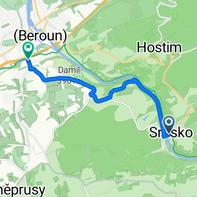 8245 "Stezka sv. Ludmily": Srbsko – Tetín – Beroun