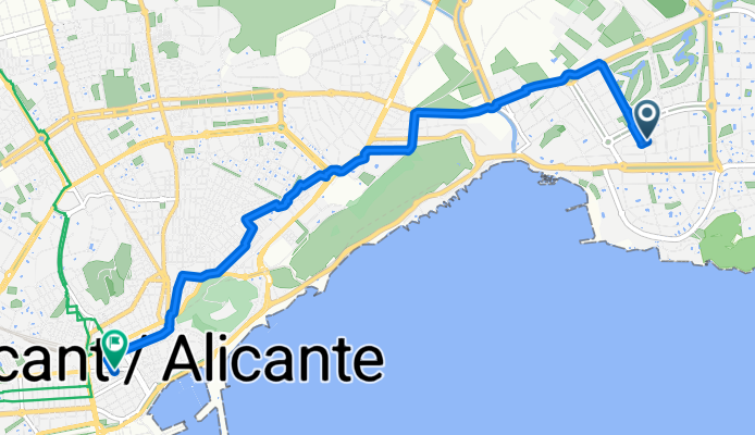 De Carrer CientĂfico Jaime Santana a Carrer Pintor Aparicio