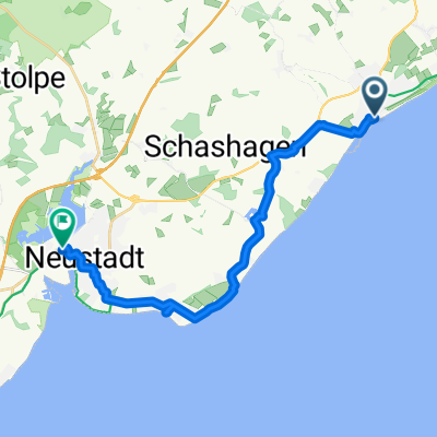 Kurpromenade, Grömitz nach Neustadt, Neustadt in Holstein