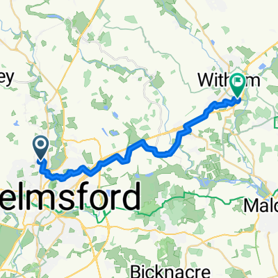 Berwick Avenue, Chelmsford to Carraways, Witham