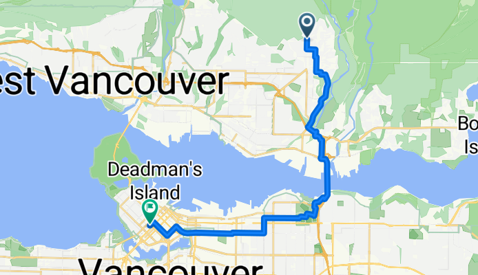 Evelyn St, North Vancouver to Hornby St, Vancouver