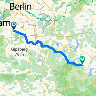 Dorfaue, Großbeeren nach Dorfstraße, Tauche