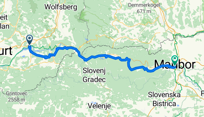 Enzianweg to Glavni trg B