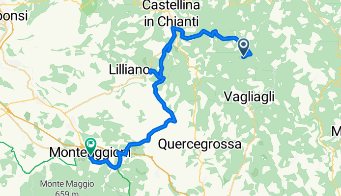 Strada Vicinale di Livernano, Radda in Chianti to Roma, Monteriggioni