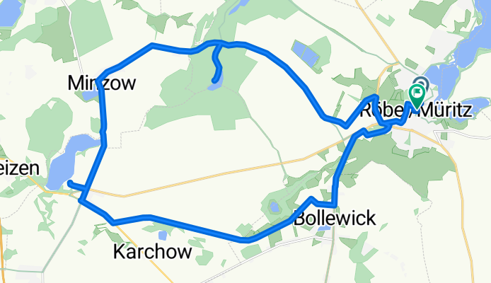 24 km Westrunde ab Röbel