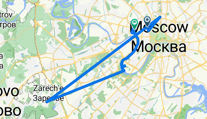 Район Пресненский, Москва до улица Красная Пресня, Москва