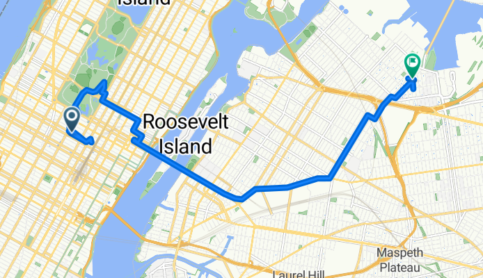 6th Ave, New York to Hazen St, New York
