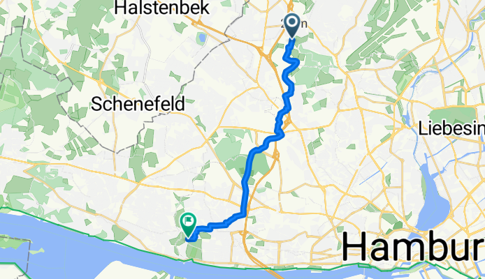 Röthmoorweg, Hamburg nach Baron-Voght-Straße, Hamburg