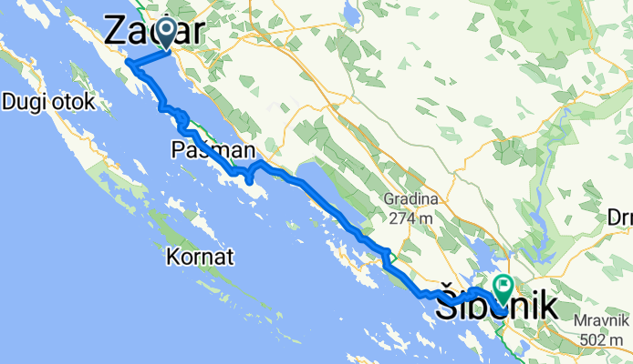 Von Zadar bis Sibenik