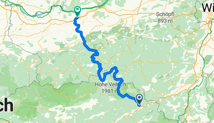 Z Mürzzuschlag do Ybbs cez Mariazell