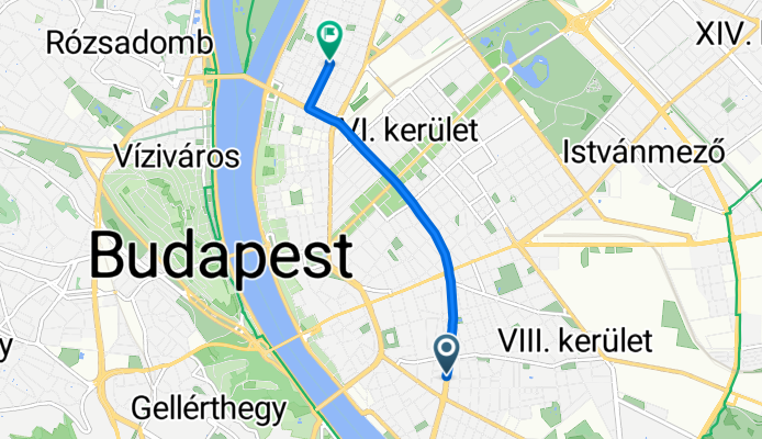 District VIII, Budapest to Pannónia utca, Budapest