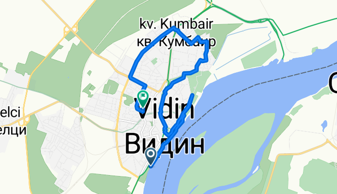 улица „Цар Александър II“ 96-А to улица „Юрий Венелин“