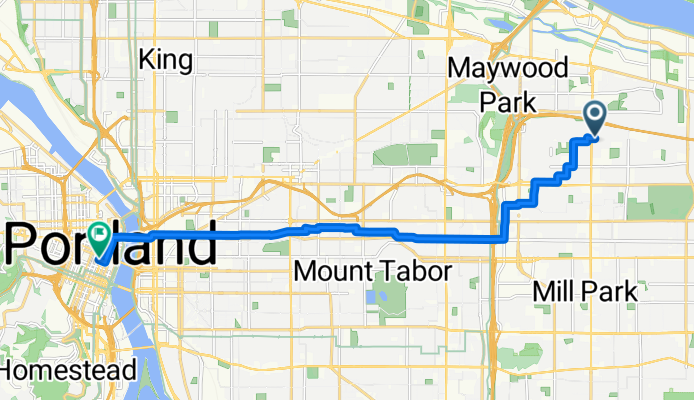 NE Stanton St, Portland to SW Yamhill St, Portland