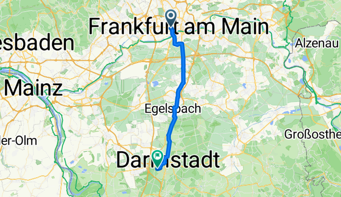 Bettinastraße to Darmstadt Rosa-Parks-Straße