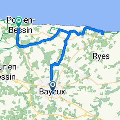Rue Larcher, Bayeux to Avenue Maréchal de Tourville, Port-en-Bessin-Huppain