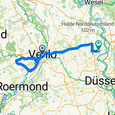 Maaskade, Venlo nach Am Geistfeld, Duisburg
