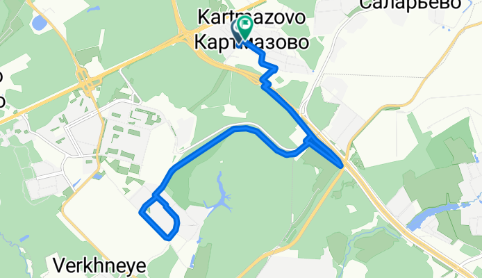 улица Картмазовские Пруды, Москва до улица Картмазовские Пруды, Москва