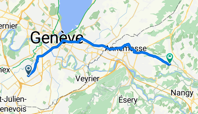 Chemin du Pont-du-Centenaire, Plan-les-Ouates à Chemin Lapraz, Cranves-Sales
