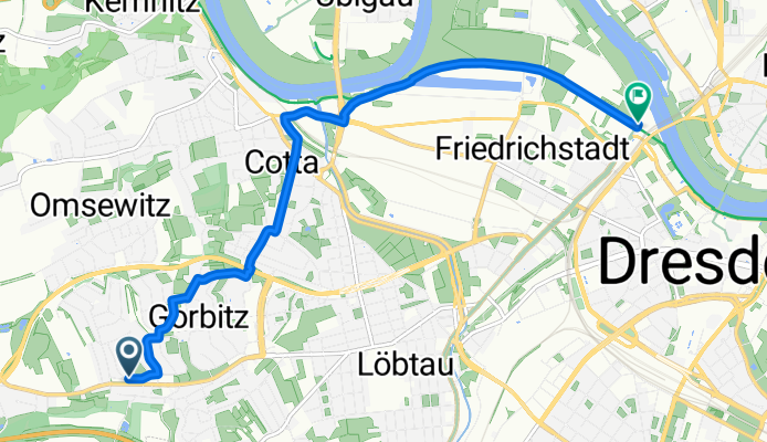 От Wilsdruffer Ring до Pieschener Allee