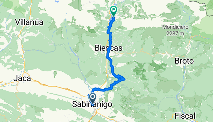 From Sabiñánigo to Hoz de Jaca