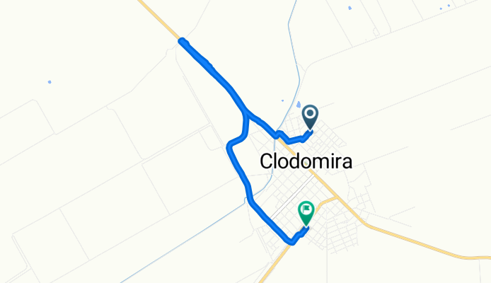 Ruta desde Moreno Saravia