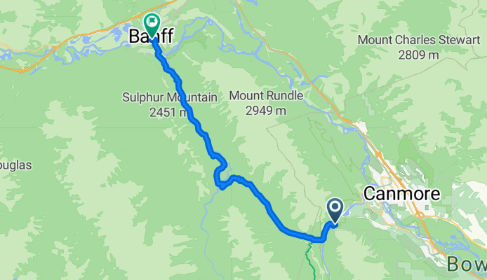 Canmore to Bear St, Banff
