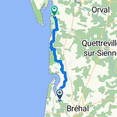 Le Petit Jersey, Bricqueville-sur-Mer à Route des Fours à Chaux, Regnéville-sur-Mer