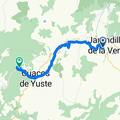 Calle de Antonio Casado, Jarandilla de la Vera nach Camino del Baldío, Cuacos de Yuste