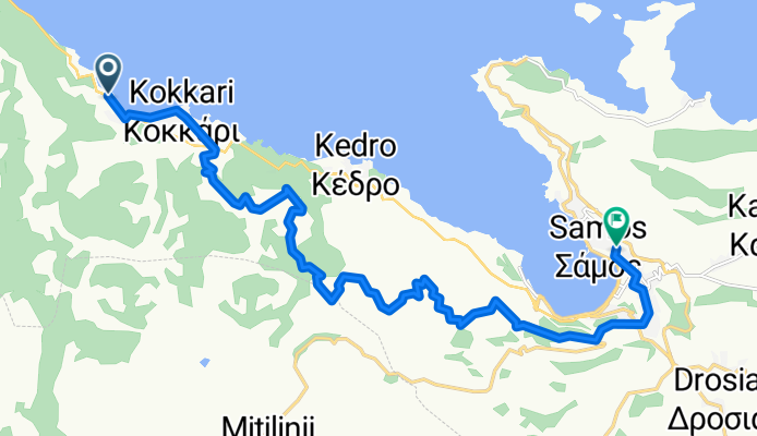 Ethniki Odos Samou Karlovasiou nach Efpalinou