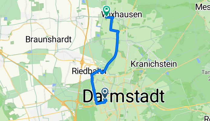 Darmstadt nach Am Sportplatz, Darmstadt