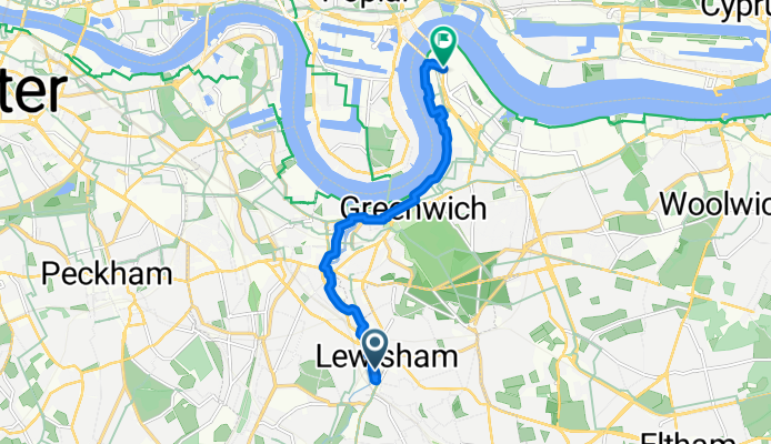 Lewisham High Street 142-148 to North Greenwich Station (Stop F)