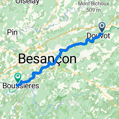 Rue du Pont, Ougney-Douvot to Rue de la Cry, Torpes