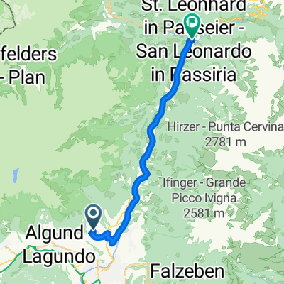 Haslachstraße, Tirol nach Jaufenstraße, St. Leonhard in Passeier