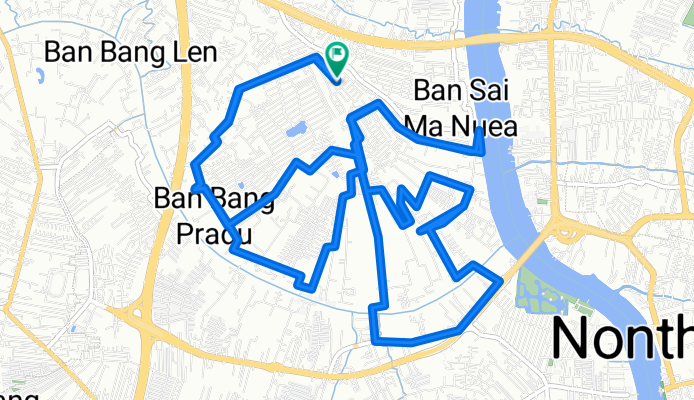 Soi Muban Sirin House Rattanathibet, Mueang Nonthaburi District to Soi Muban Crystal Town Home, Mueang Nonthaburi District