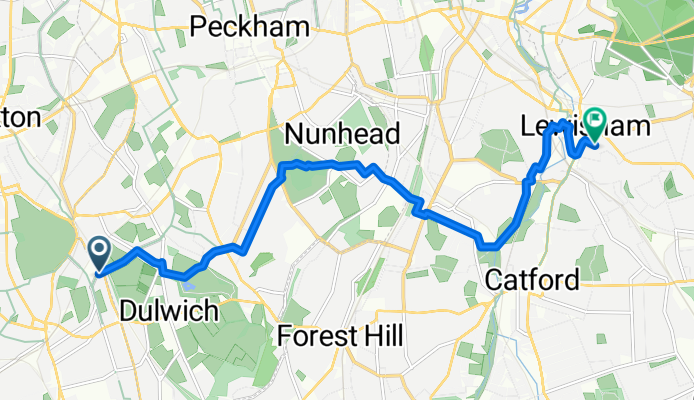 Rosendale Road, London to Bonfield Road, London