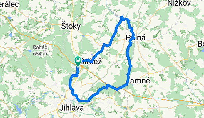 Pávov - Věžnička - Polná - Rytířsko - Helenín - Jihlava - Pávov