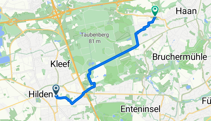 Heiligenstraße, Hilden to Flurstraße, Haan