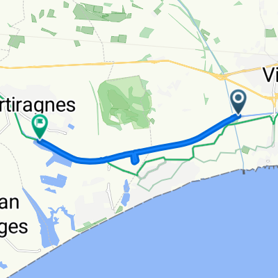 Vias nach Eurovélo 8, Portiragnes