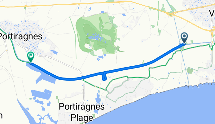 Vias nach Eurovélo 8, Portiragnes