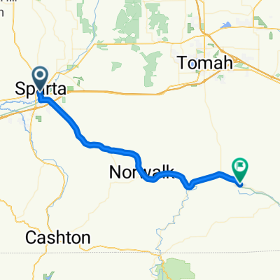 W Oak St, Sparta to Elroy-Sparta State Trail, Kendall