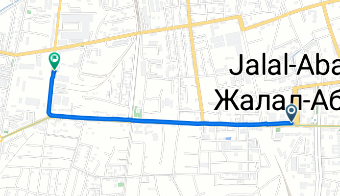 Toktogul street, Джалал-Абад до Байзакова Т. улица, Джалал-Абад