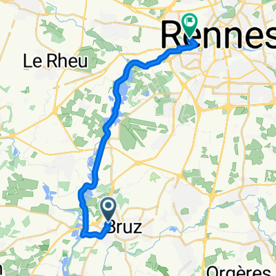 Route from Bruz