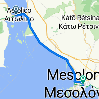 Aitolikou-Astakou, Etoliko nach Spyridonos Trikoupi, Mesolongi